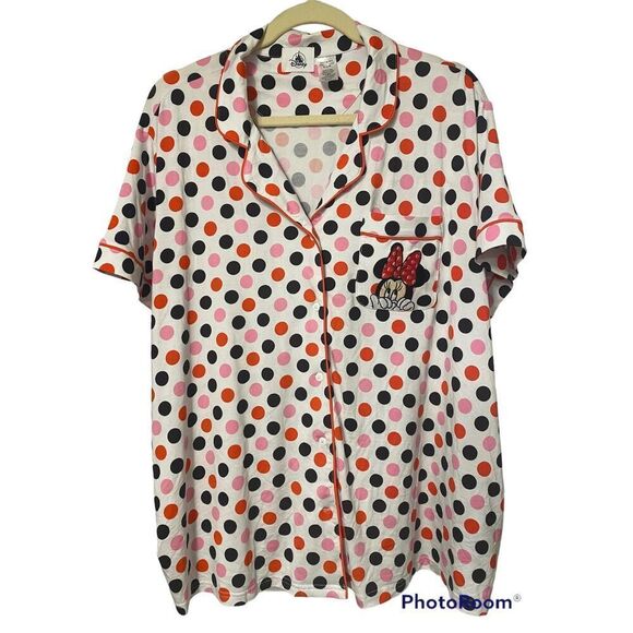 Disney Minnie Mouse Women’s Polka Dot Pajama Set Sets Size 1X - Picture 3 of 13